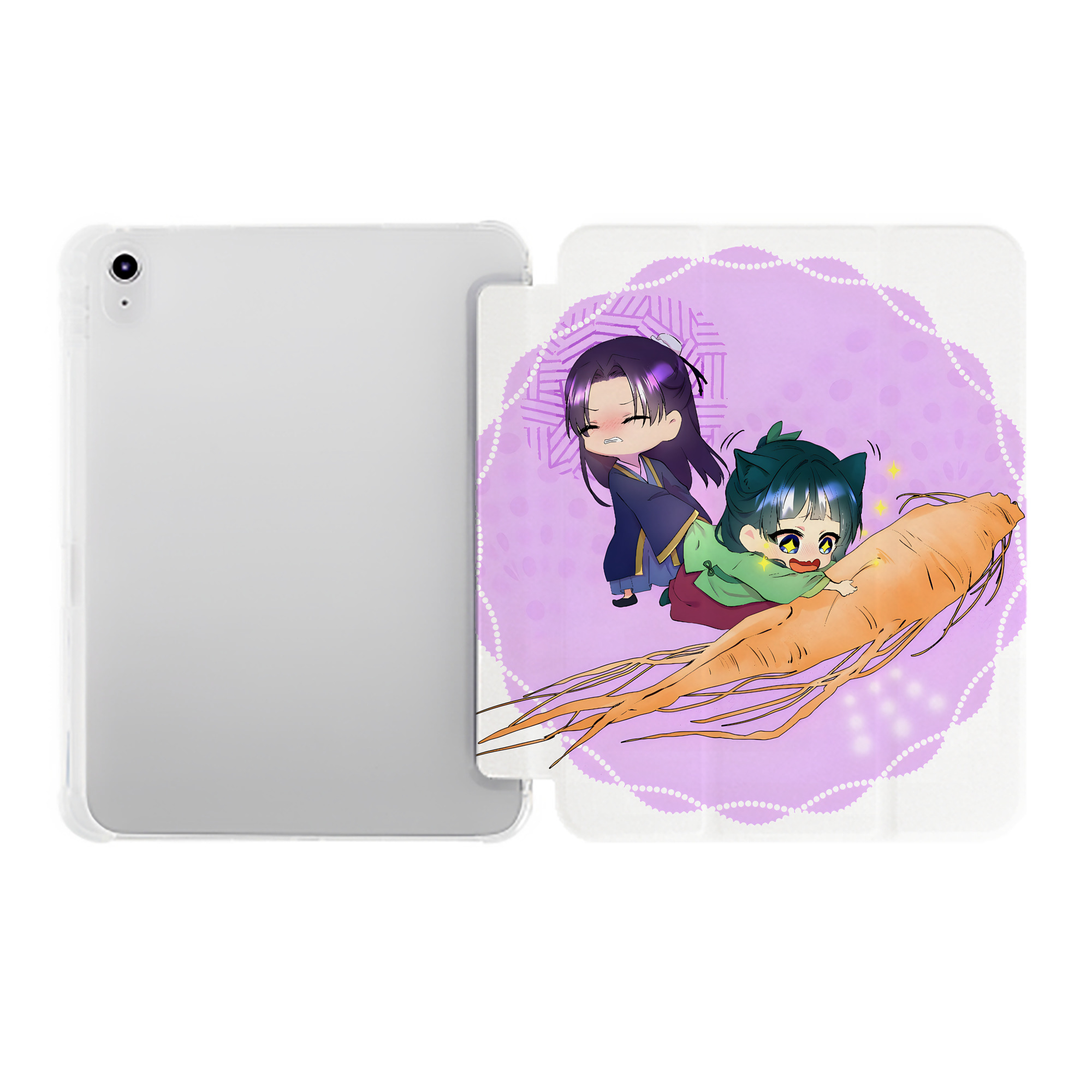（画像用） 薬屋のひとりごと The Apothecary Diaries IPad ケース ペン収納付き 三つ折りスタンド PUレザー×シリコン 対応機種9.5/10.5/10.9インチ